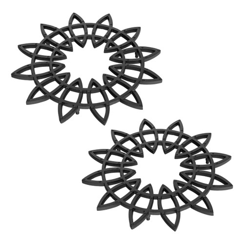 12" Flower Wrought Iron Trivet, pack of 2