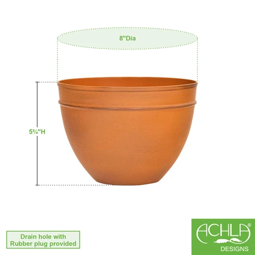 Small Planting Pot, Burnt Sienna