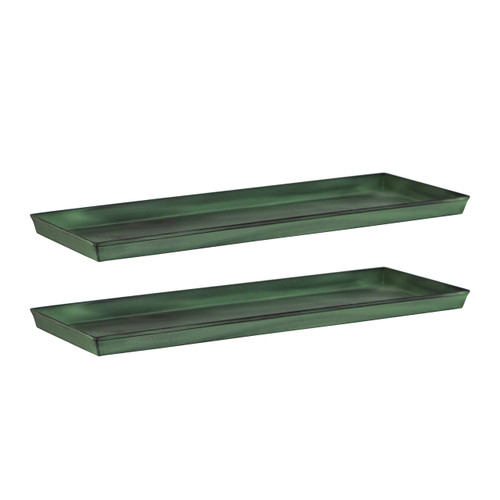 Medium Green Flower Box Tray, pack of 2