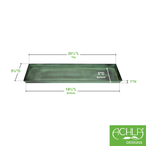 Small Green Flower Box Tray, pack of 2