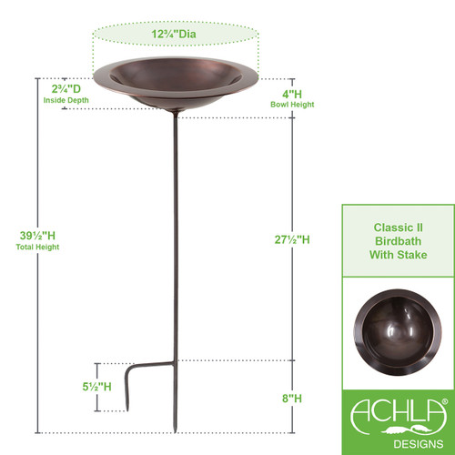 Classic II Birdbath- Stake