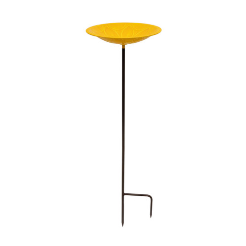 12" Sunflower Lolly Birdbaths with Stake