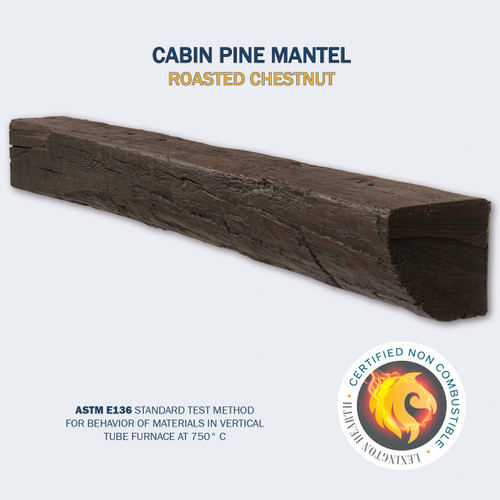 Cabin Pine Roasted Chestnut 5' Mantel Shelf Kit