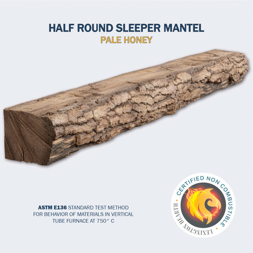 Half-Round Sleeper Pale Honey 6' Mantel Shelf Kit