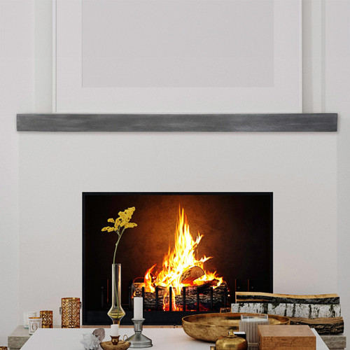 Flat Sawn Beam Weathered Grey 6’ Mantel Shelf Kit