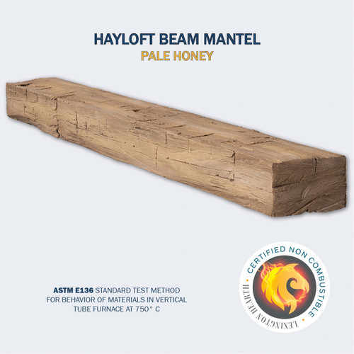 Hayloft Beam Pale Honey 6’ Mantel Shelf Kit