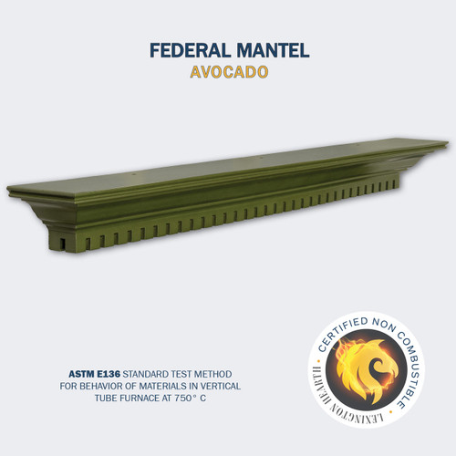 Federal 5' Avocado Mantel Shelf Kit