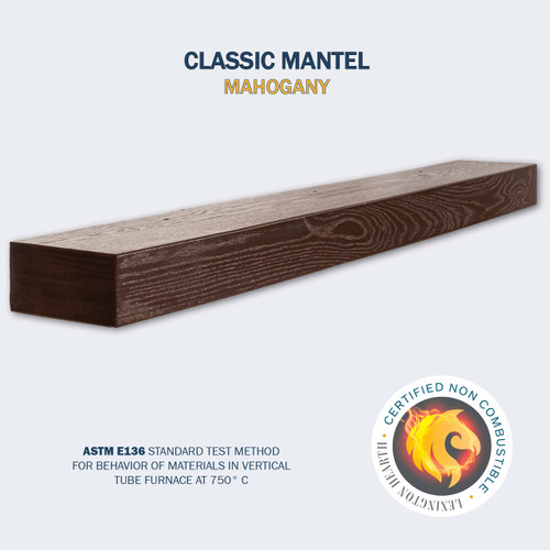 Classic Mantel 7' Mahogany Mantel Shelf Kit