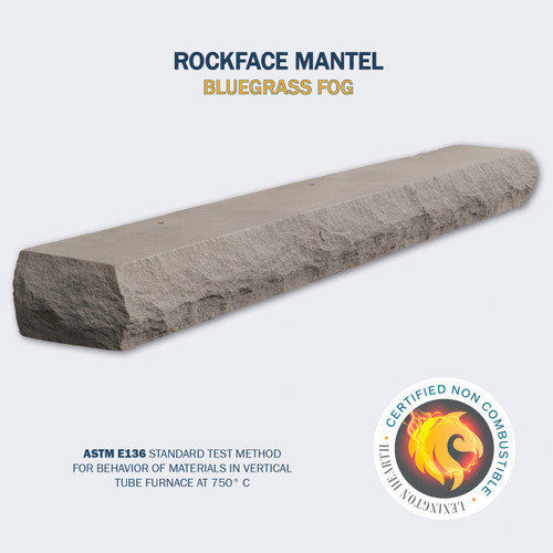 Rockface Bluegrass Fog 6’ Mantel Shelf Kit