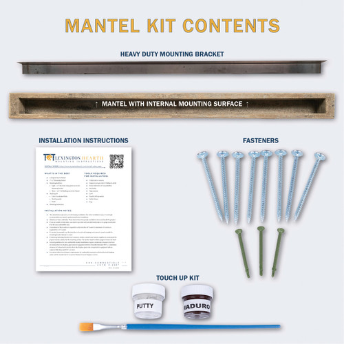Classic Mantel 7' Walnut Mantel Shelf Kit