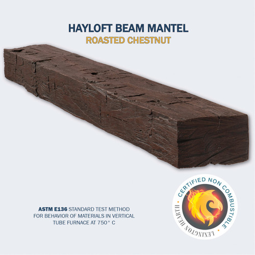 Hayloft Beam Roasted Chestnut 4’ Mantel Shelf Kit