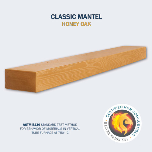 Classic Mantel 5' Honey Oak Mantel Shelf Kit