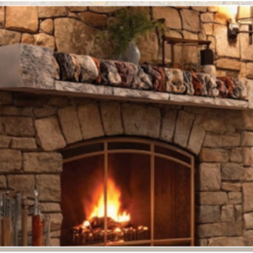 Shadow Roll Stone Fence 68" Flagstone Mantel Shelf Kit