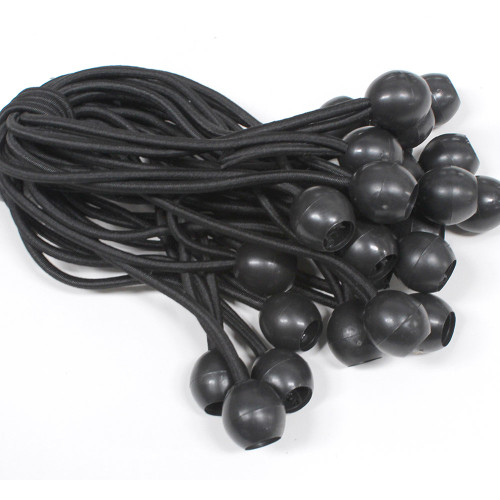 8 inch Black Ball Bungee Straps - 50 pack