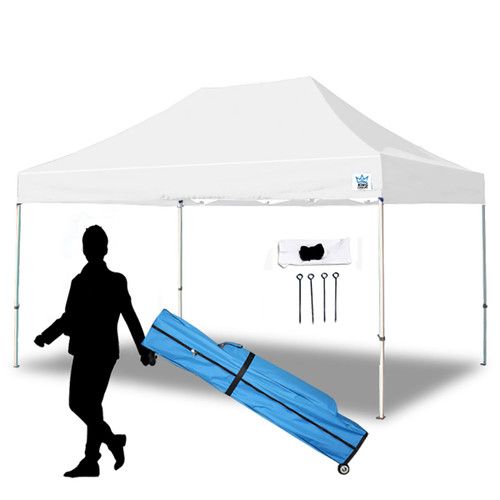 TUFF TENT WHITE Frame 10X15 Instant Pop Up Tent w/ WHITE Cover