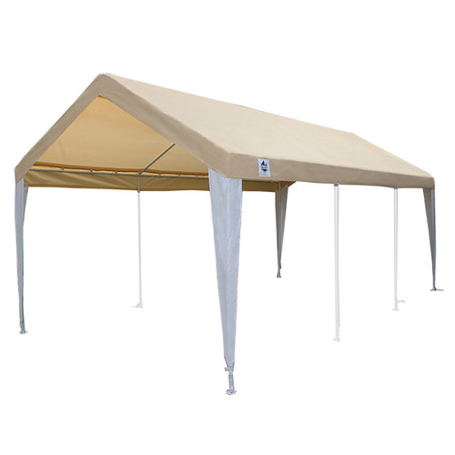 10 ft x 20 ft Tan/White Fitted Cover w/ Leg Skirts