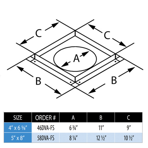 DirectVent Pro Ceiling Firestop (5" x 8") DirectVent Pro Ceiling Firestop (5" x 8")