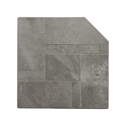 Snow Quartzite Corner Hearth Pad
