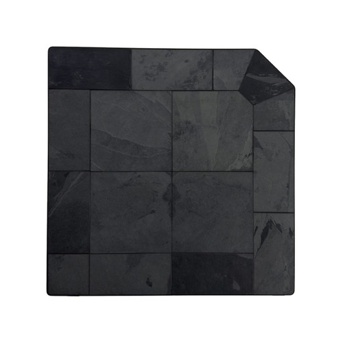 Smokey Grey Slate Corner Hearth Pad