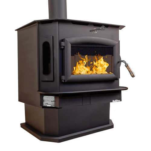 Black Medium Bay Front Wood Stove - Model 81C