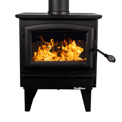 Black Small Traditional Wood Stove - Model 21NC