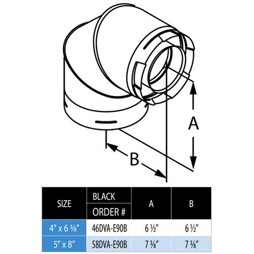 DirectVent Pro Black Outer Wall Elbow