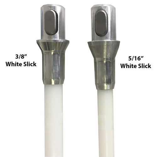 Small ButtonLok White Slick 3' Dryer Vent Cleaning Rods