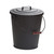 Black Steel Ash Bucket with Lid - 5 Gallon