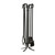 Fireplace Tool Set - Black - 5 Piece