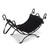 Black Wrought Iron Log Holder with Suede Carrier
