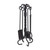 Wrought Iron Fireplace Tool Set with Twisted Stand