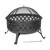 Wood Burning Fire Pit - Diamond Design - Black