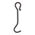 Black Wrought Iron Fireplace Damper Hook