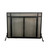 Fireplace Screen with Doors - Black Wrought Iron - 33"H x 44"W x 12.5"D
