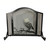 Arched Fireplace Screen with Door - Owl Design - 31"H x 38"W