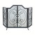Fireplace Screen with Doors - Scroll Design - 32"H x 55"W