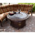 AZ Patio Heaters Outdoor Round Aluminum Propane Fire Pit with Scroll Design