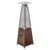 AZ Patio Heaters Glass Tube Table Top Patio Heater in Hammered Bronze