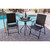 AZ Patio Heaters Three Piece Patio Set in Dark Brown Wicker