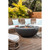 Lunar Bowl 42” Concrete Fire Table -  Dark Gray