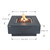 Manhattan 36” Concrete Fire Table - Dark Gray