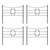 Square-on-Squares Fence Section, pack of 4