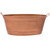Large Oval Hammered Copper Plated Tub
