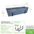 Large Blue Flower Box- 2x6 Railing Brackets