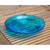 14" Crackle Glass Bowl - Teal