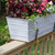 Large White Flower Box- 2x6 Railing Brackets