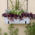 Large White Flower Box- Wall Brackets