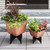 Zaha I Planter- Copper Plated Tapered Planter
