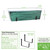 Large Green Flower Box- Wall Brackets