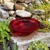 12" Crackle Glass Bowl - Red